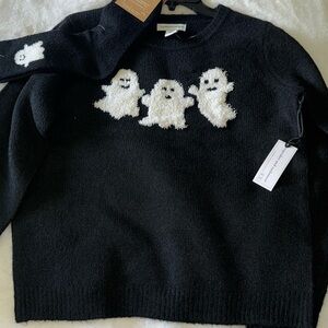 👻NWT! "CUPCAKES AND CASHMERE" Halloween ghost Sweater with Matching Socks 👻